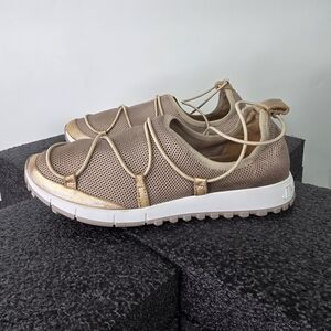 Authentic Jimmy Choo London Women 6.5 EU 36.5 Metallic KnitMesh Shoes Trainers